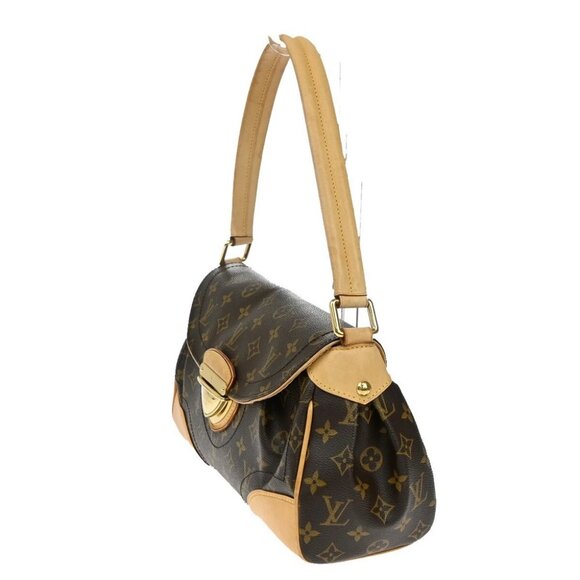 LOUIS VUITTON Logo Beverly MM Shoulder Bag Monogram Leather Brown - Picture 2 of 14